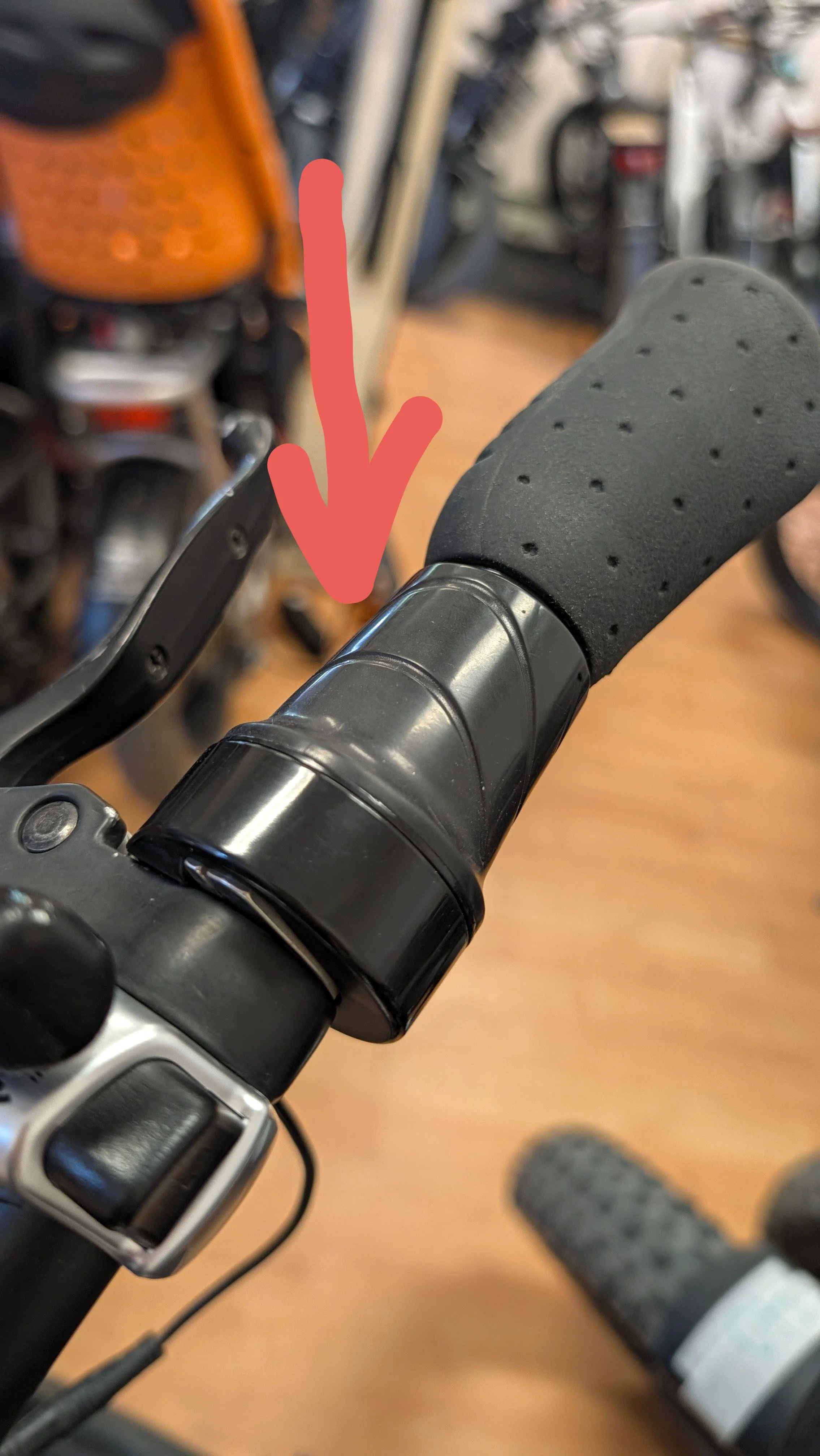 The throttle on an e-bike makes it operate like a motorcycle or scooter!