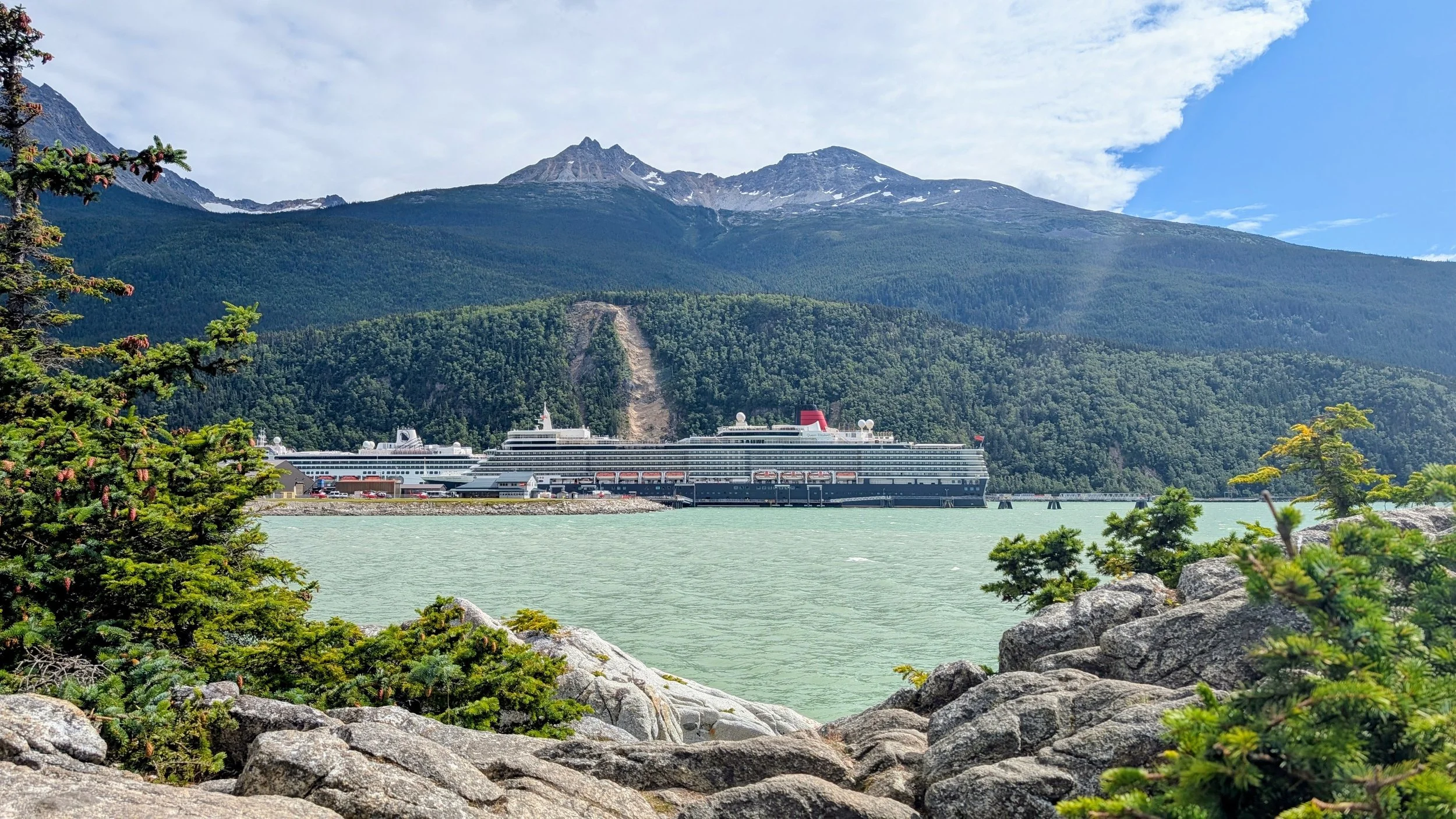 An easy hike from the cruise terminal, Yakutania Point provides views of the ships in port!