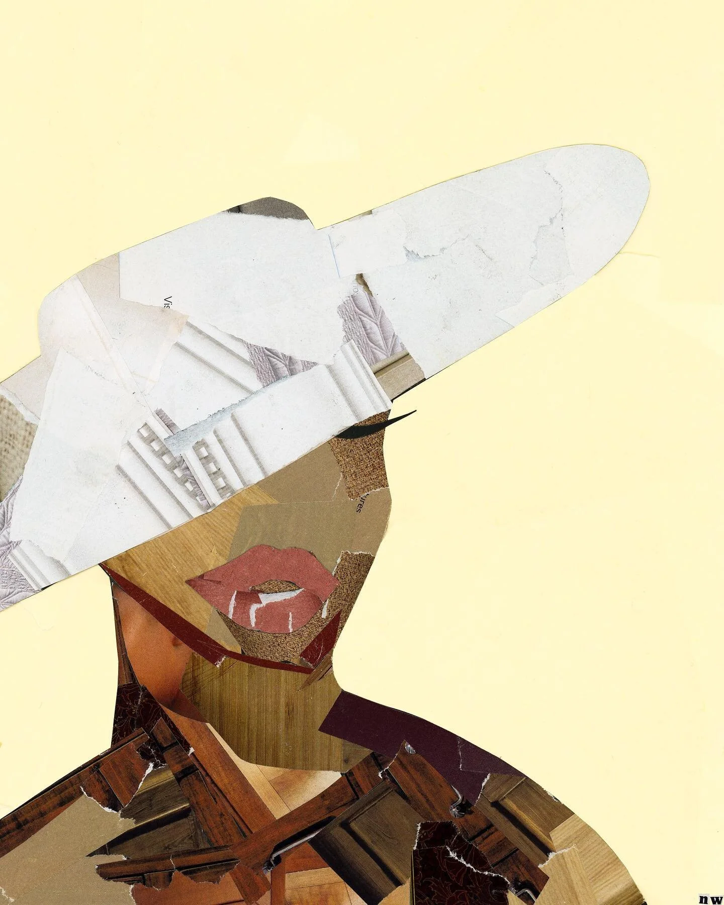 Today&rsquo;s mood 💅🏾 - new print added to the shop! It&rsquo;s the lips for me #paperart #collageart