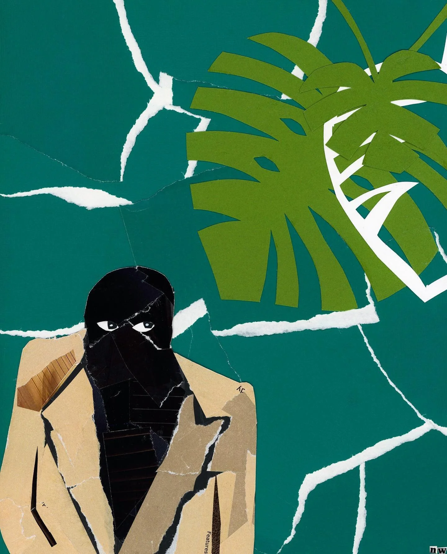 Solo. A reminder that there&rsquo;s beauty in independence. #paperart #collageart