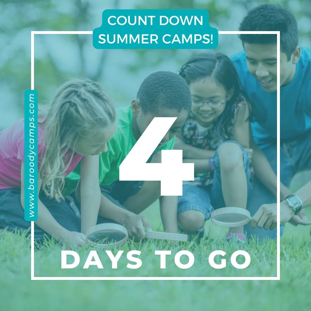 4 days.

That's it.

4 days until summer officially begins at Baroody Camps!

Our planning is done. The programs are set. Over 100 trained staff members are READY and our team is scheduled.

We're ready to high-five your kids at drop-off. 
Ready to l