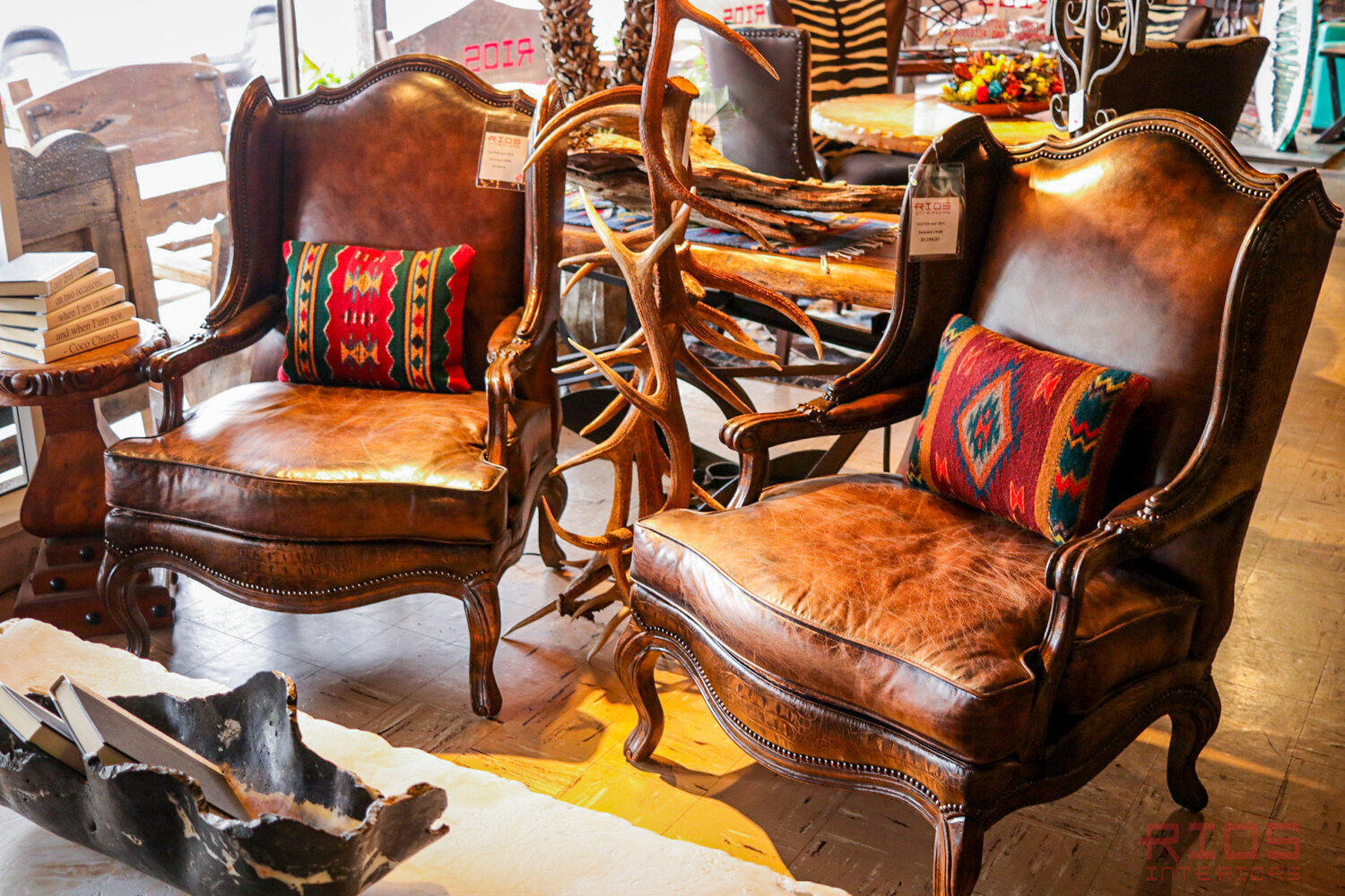 Featuring Rustic, western, hacienda, and southwestern style living room