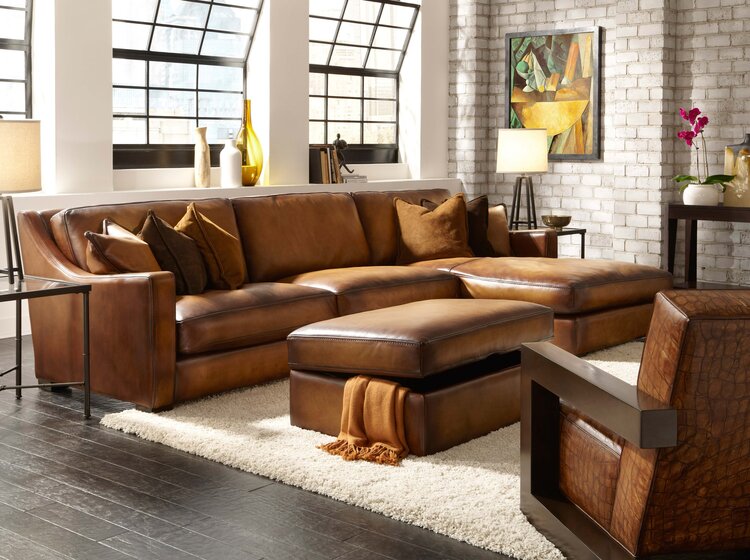 Rustic Furniture Southwestern, Western Leather Sectional Sofa