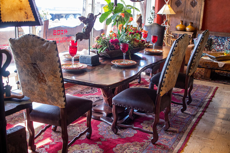 Rios Interiors Rustic Furniture, Southwest Dining Room Table And Chairs