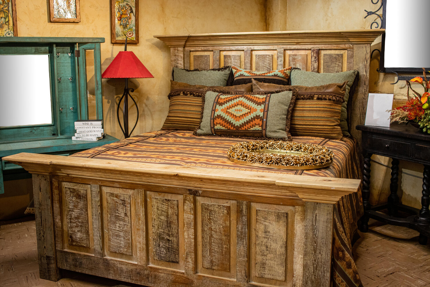 Living Spaces Furnishings Bedroom Furniture S Rustic Southwestern Rios Interiors Bedroom Furniture S, Rustic King Bed