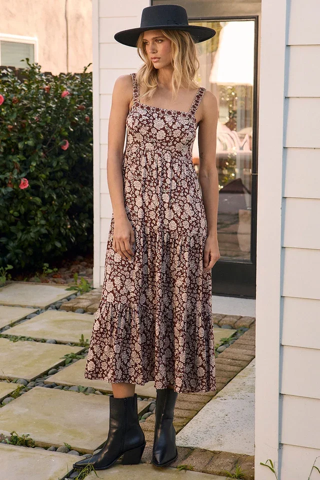 Juli Midi Dress Chocolate