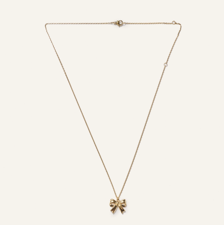 Nikki Smith Bow Necklace | Gold
