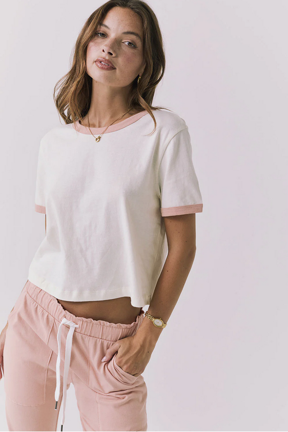 Jamesonn Starry White and Delicate Honey Tee