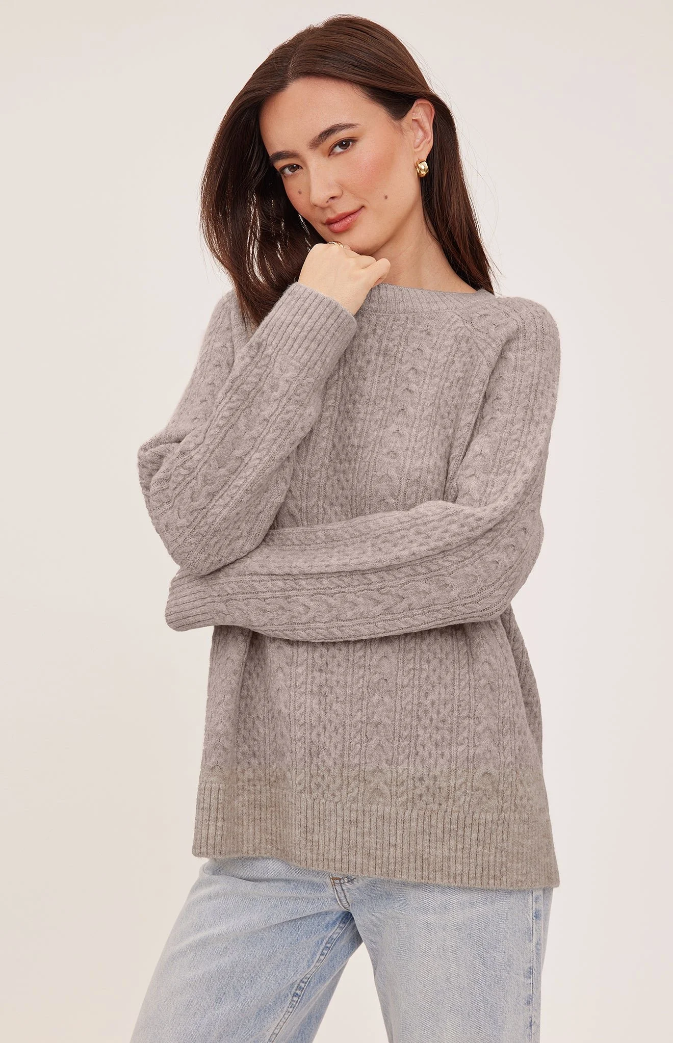 Lori Sweater Heather Pebble