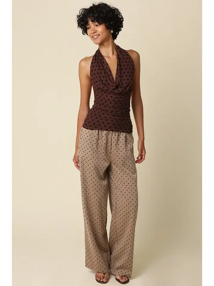 Karrie Polka Dot Halter Top