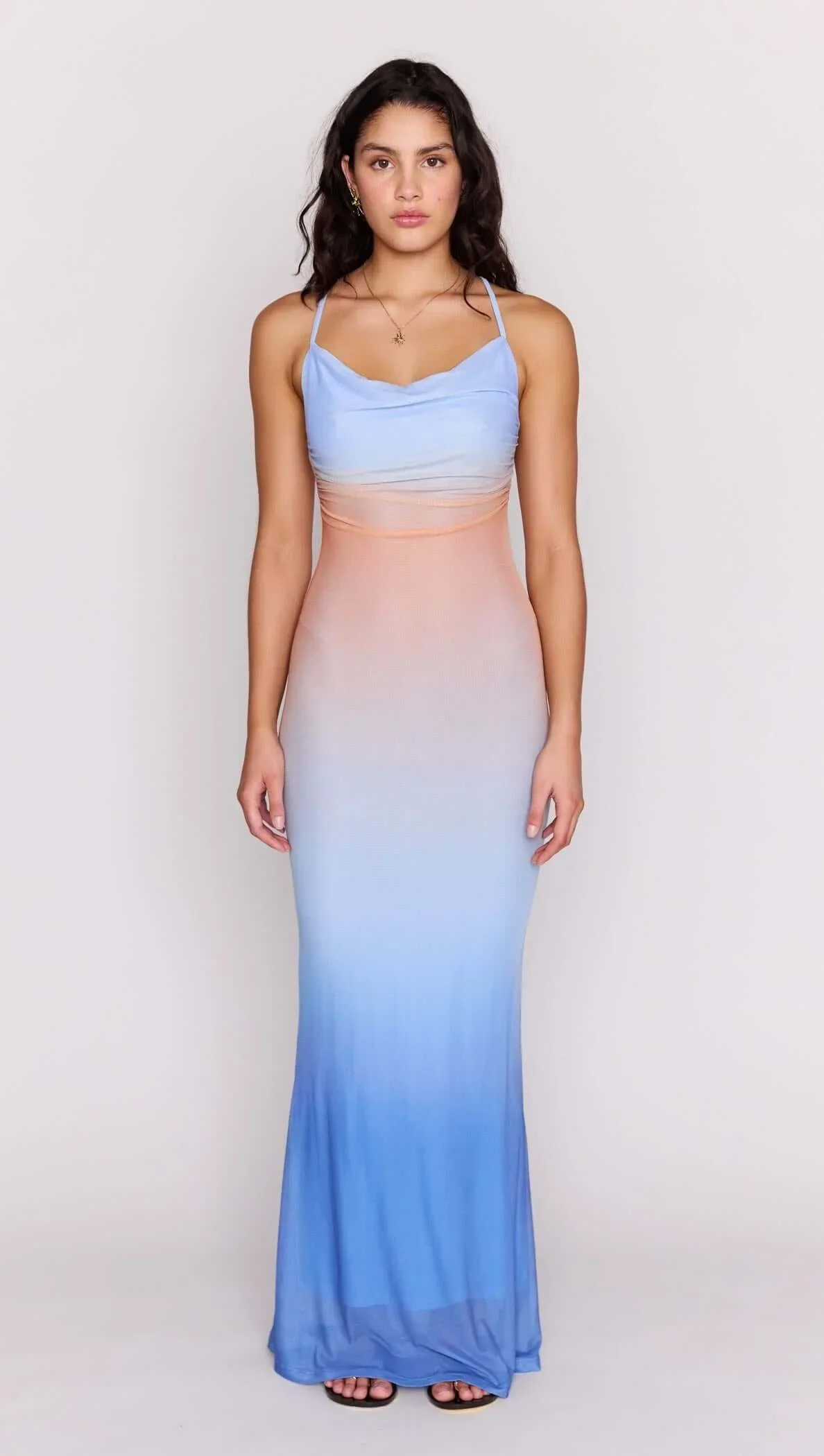 Solstice Ombre Mesh Maxi Dress