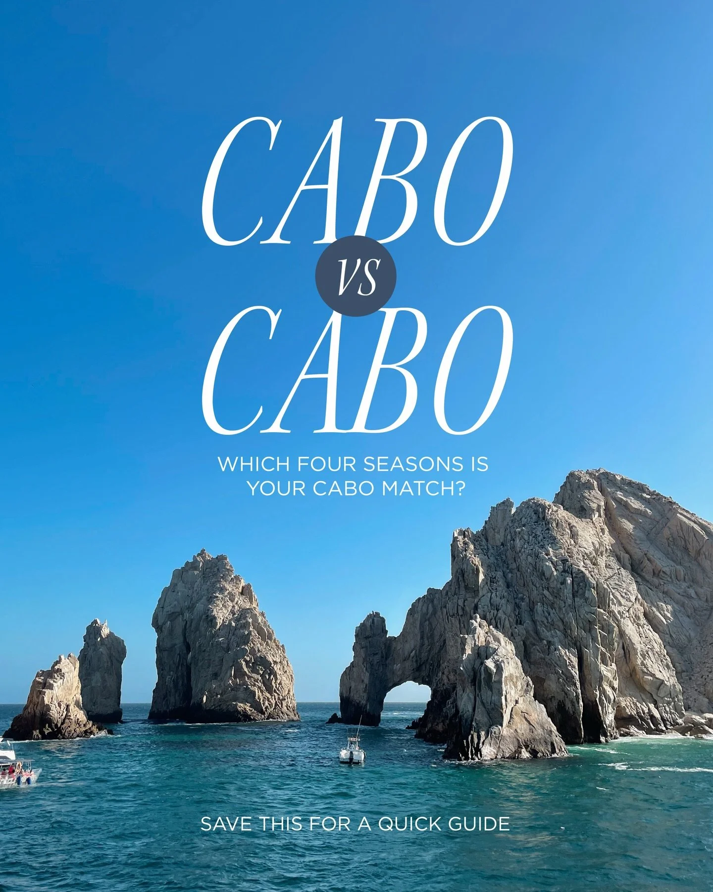 Two @fourseasons properties in Cabo. Same luxury standards we love so much, but completely different experiences.

Cabo del Sol (@fscabodelsol) sits 15 minutes from downtown on the Golden Corridor - Riviera-style energy, rooftop bars, mariachi nights