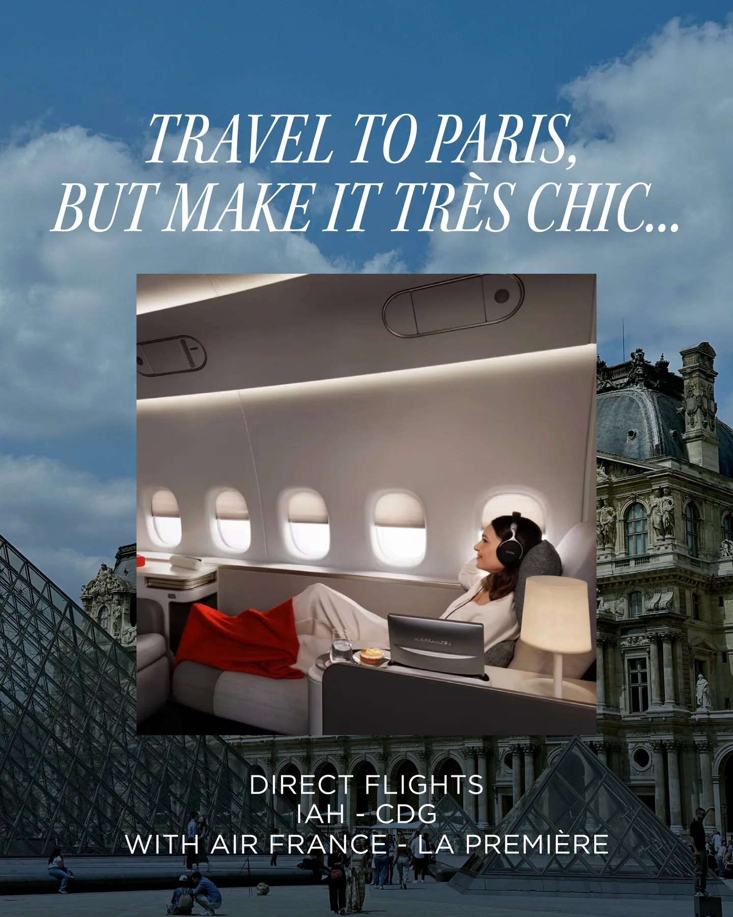 What if your next trip to Paris started the moment you stepped on the plane?

With Air France La Premi&egrave;re, it kind of does.

Starting July 2026, @airfrance will offer La Premi&egrave;re nonstop service from George Bush Intercontinental Airport