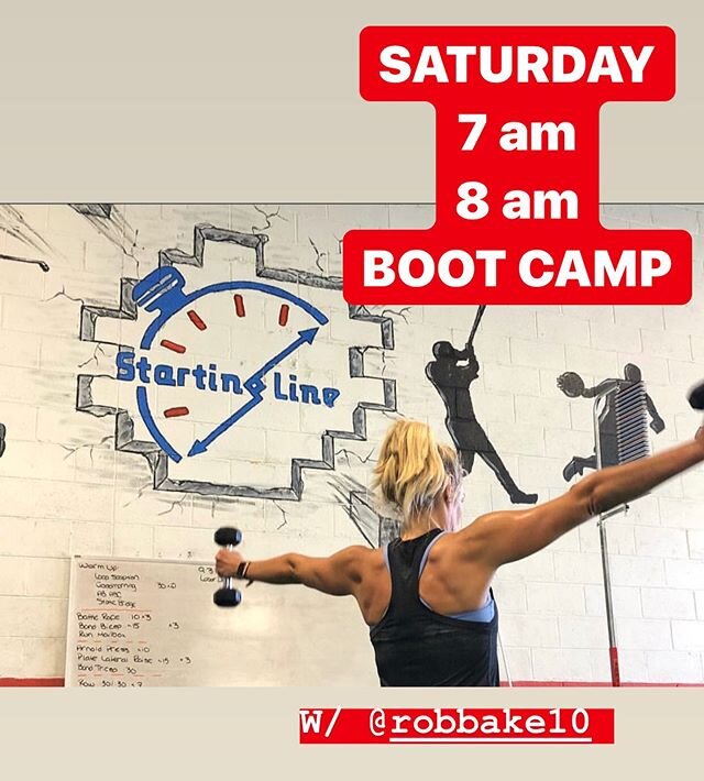Start the weekend RIGHT!
W/ Coach Rob
Boot Camp (7 &amp; 8 am)
