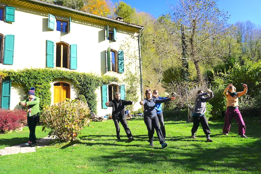 Autumn qigong in the garden