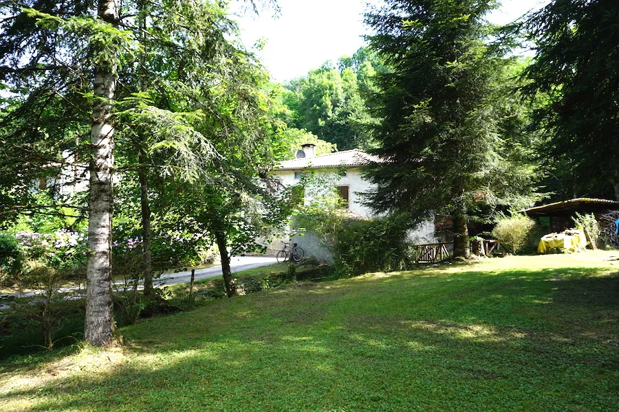 View of the Le Pidro House from garden