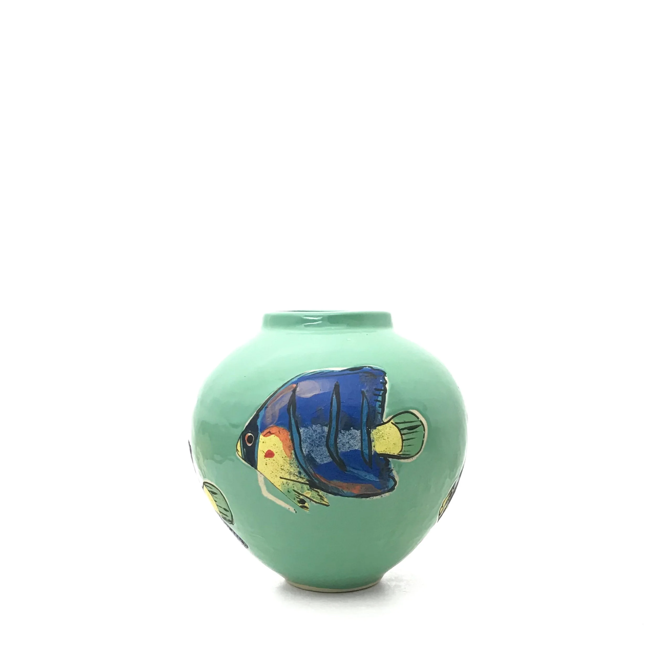 Juvenile Angelfish Vase - 9 Inches Tall