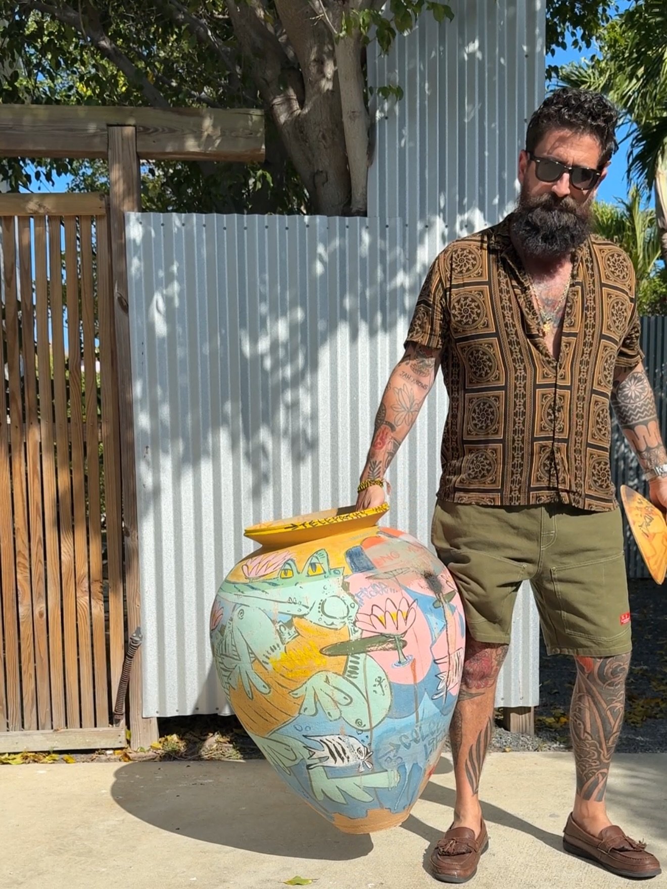 Woke up at five in the morning to hop on an early early flight back to Key West today&hellip; I knew I had this big lovely piece waiting for me. 

As previously mentioned, when a piece I&rsquo;m excited about comes from the kiln successfully, we go o