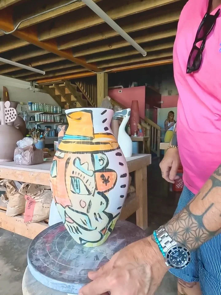 Kiln load a&rsquo; characters.

Happy with this group. 

Brand new on the floor,

Come and visit me :-)

🎈AR

#adamrussell
#keywestpottery