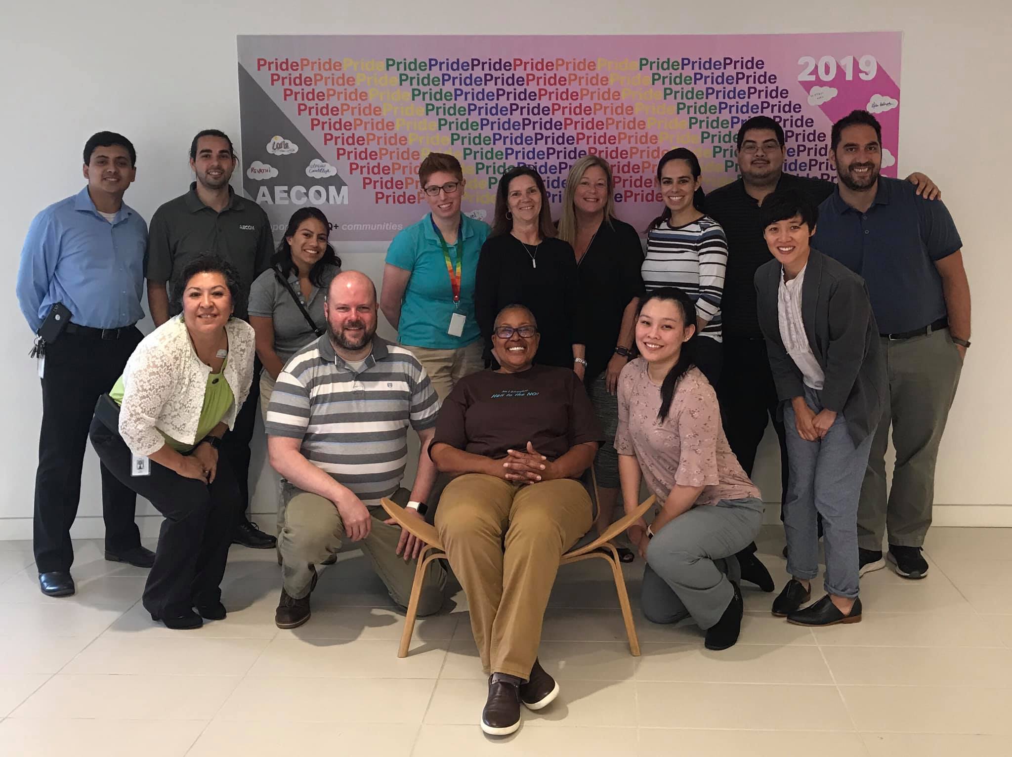   AECOM Employee PRIDE Group visiting with Silver Pride Project  