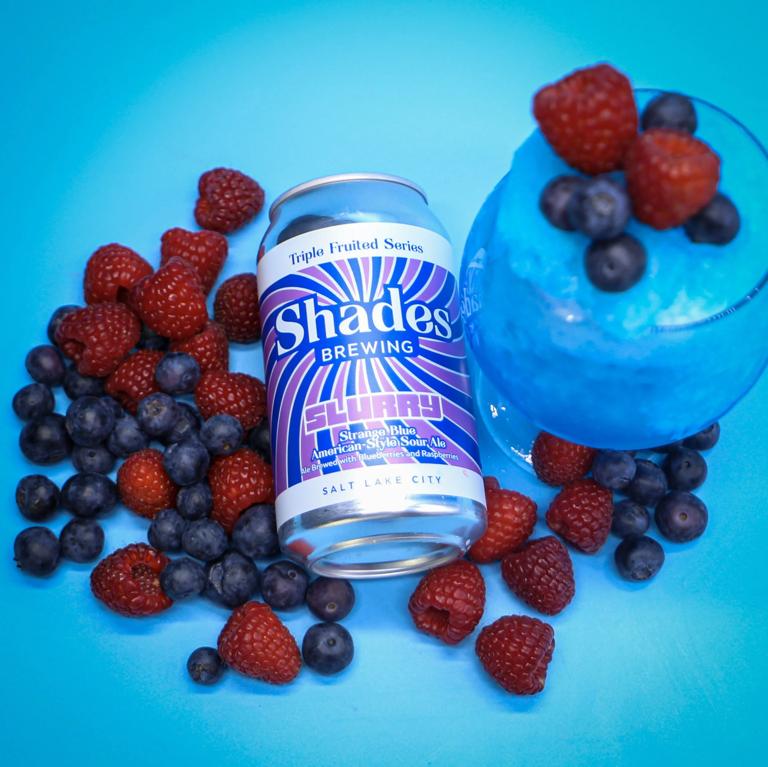 BLUEBERRY RASPBERRY SLURRY - TRIPLE FRUITED SOUR.