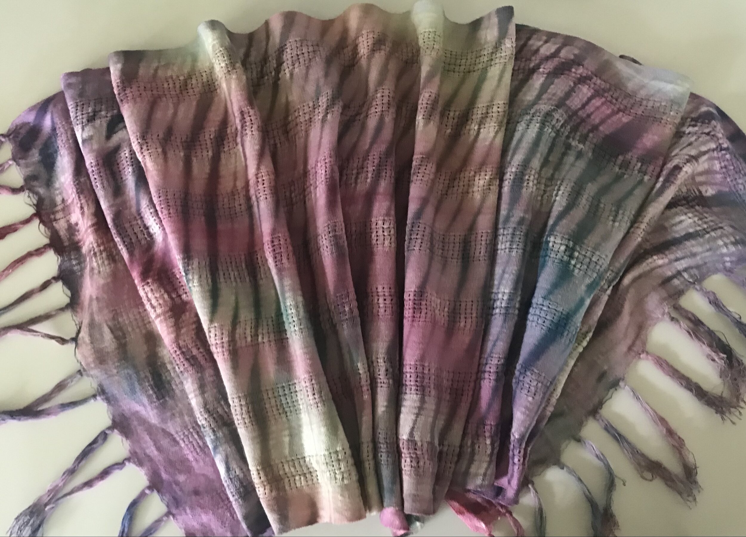 Hand Dyed Woven Cotton Scarf
