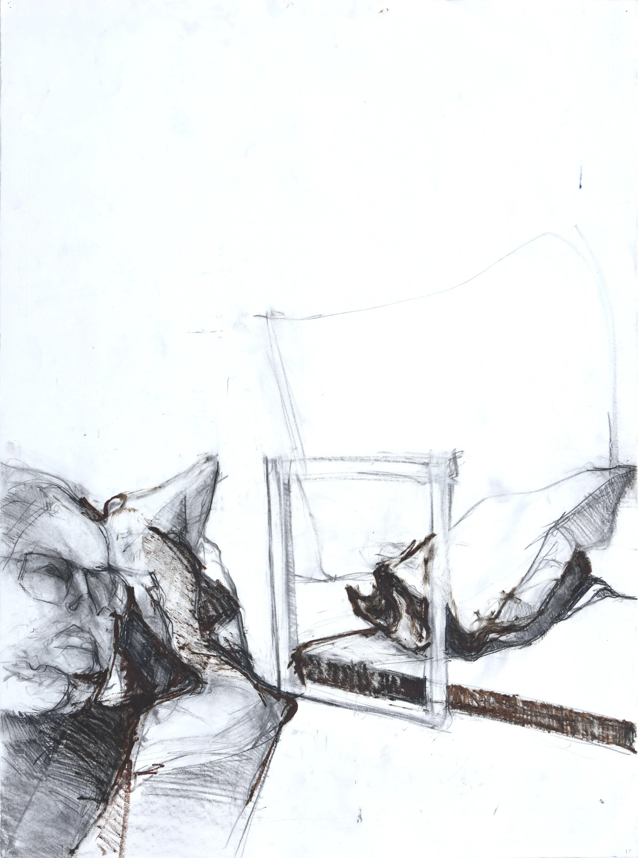  22”x30”, oil bar and charcoal 