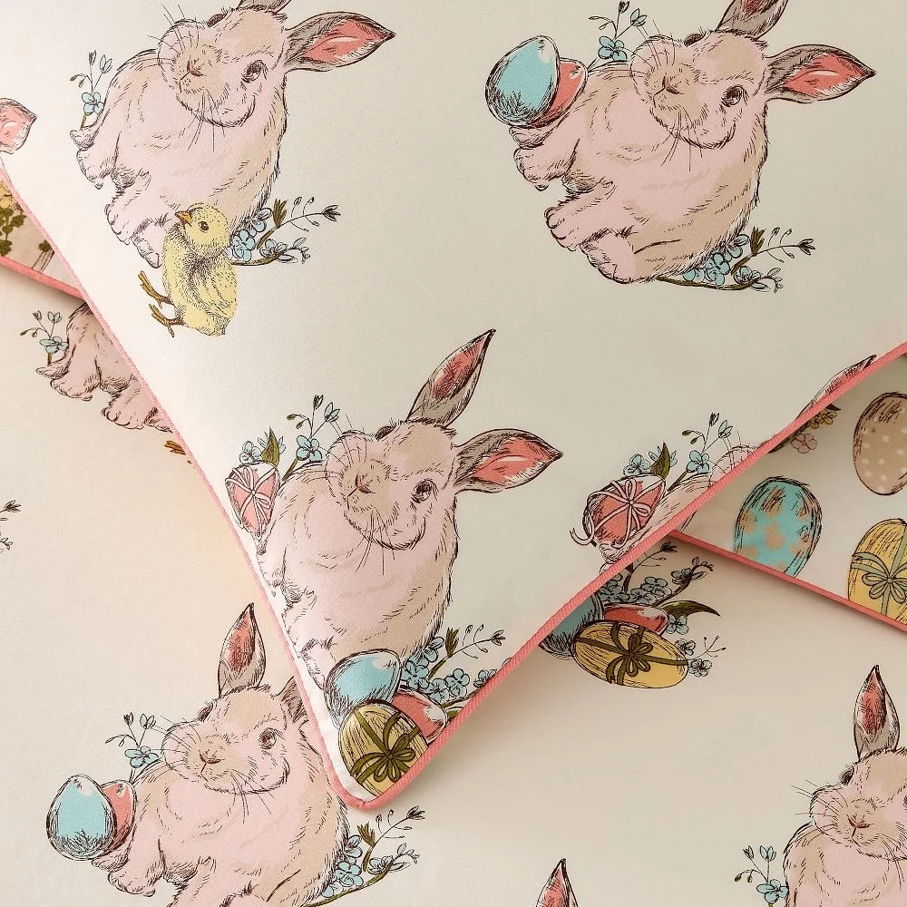 新发现 West Elm新款粉色兔鸡四件套