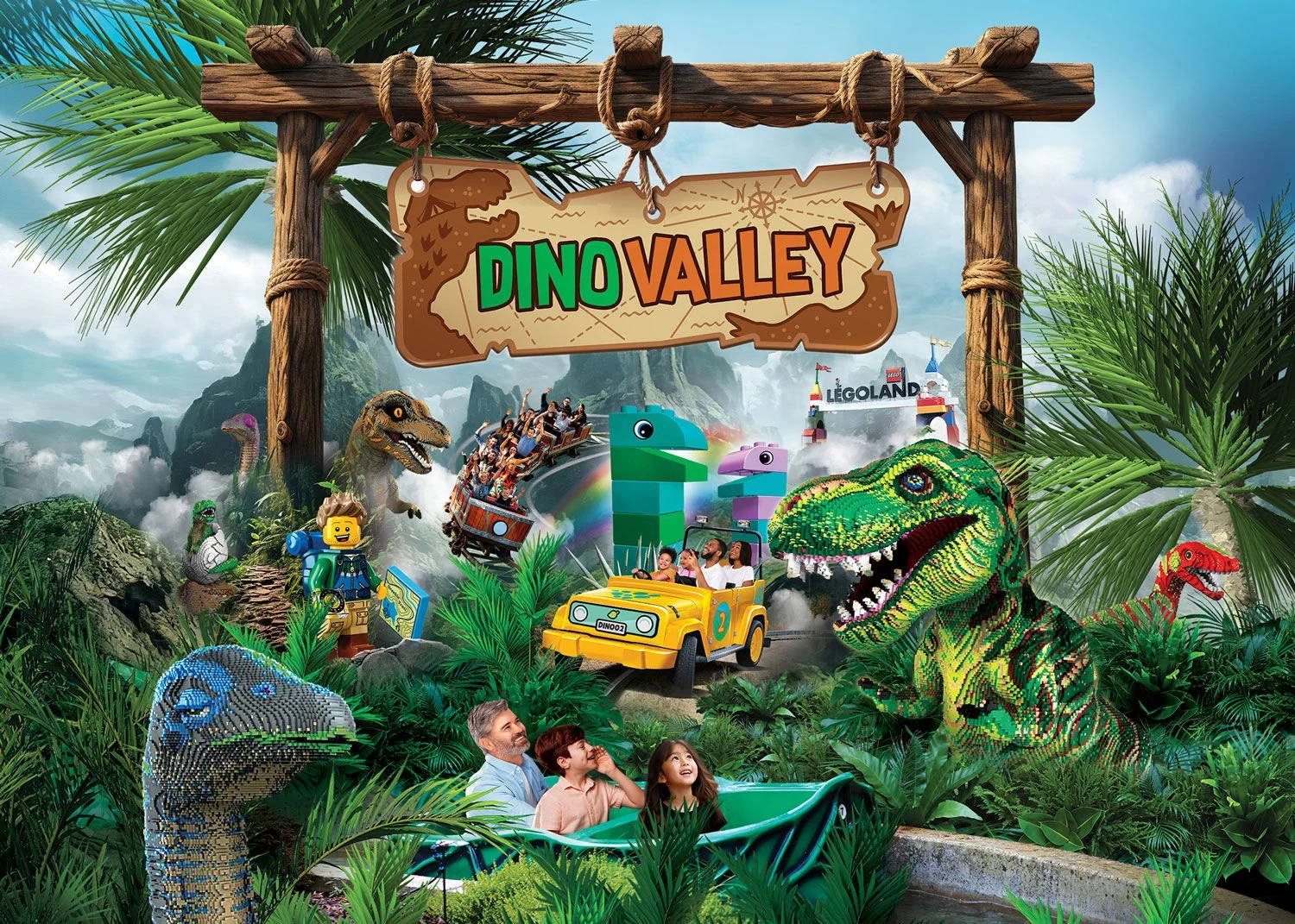 访问Legoland计划 介绍两年前此时新建Dino Valley