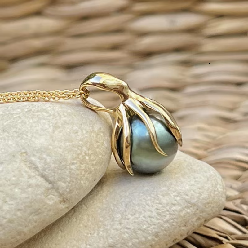 偶遇Octopus - Perle de Tahiti Bleu -9.85mm