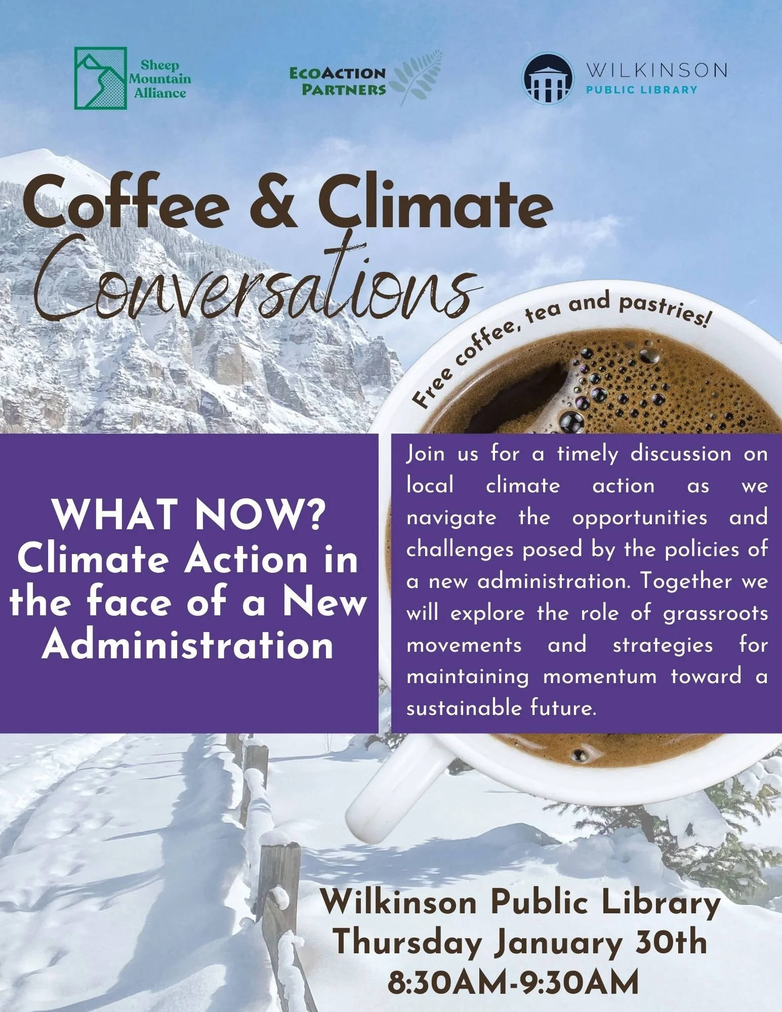 Coffee and Climate Conversations: What Now? Climate Action in the Face of a New Administration