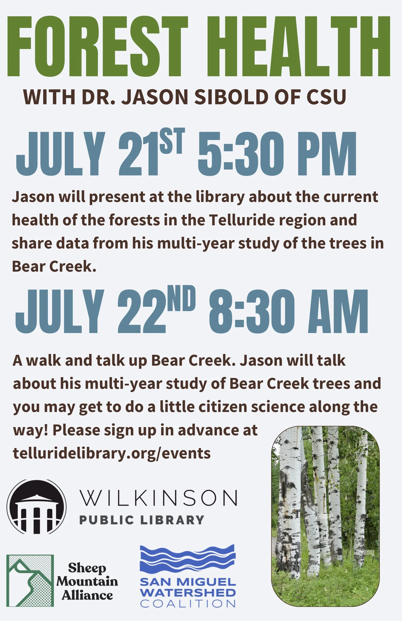 Forest Health Talk with Dr. Jason Sibold