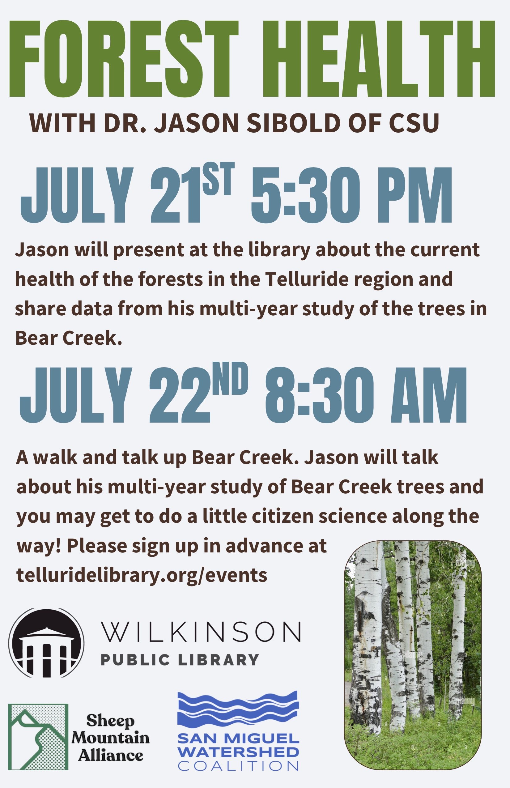 Forest Health Walk with Dr. Jason Sibold