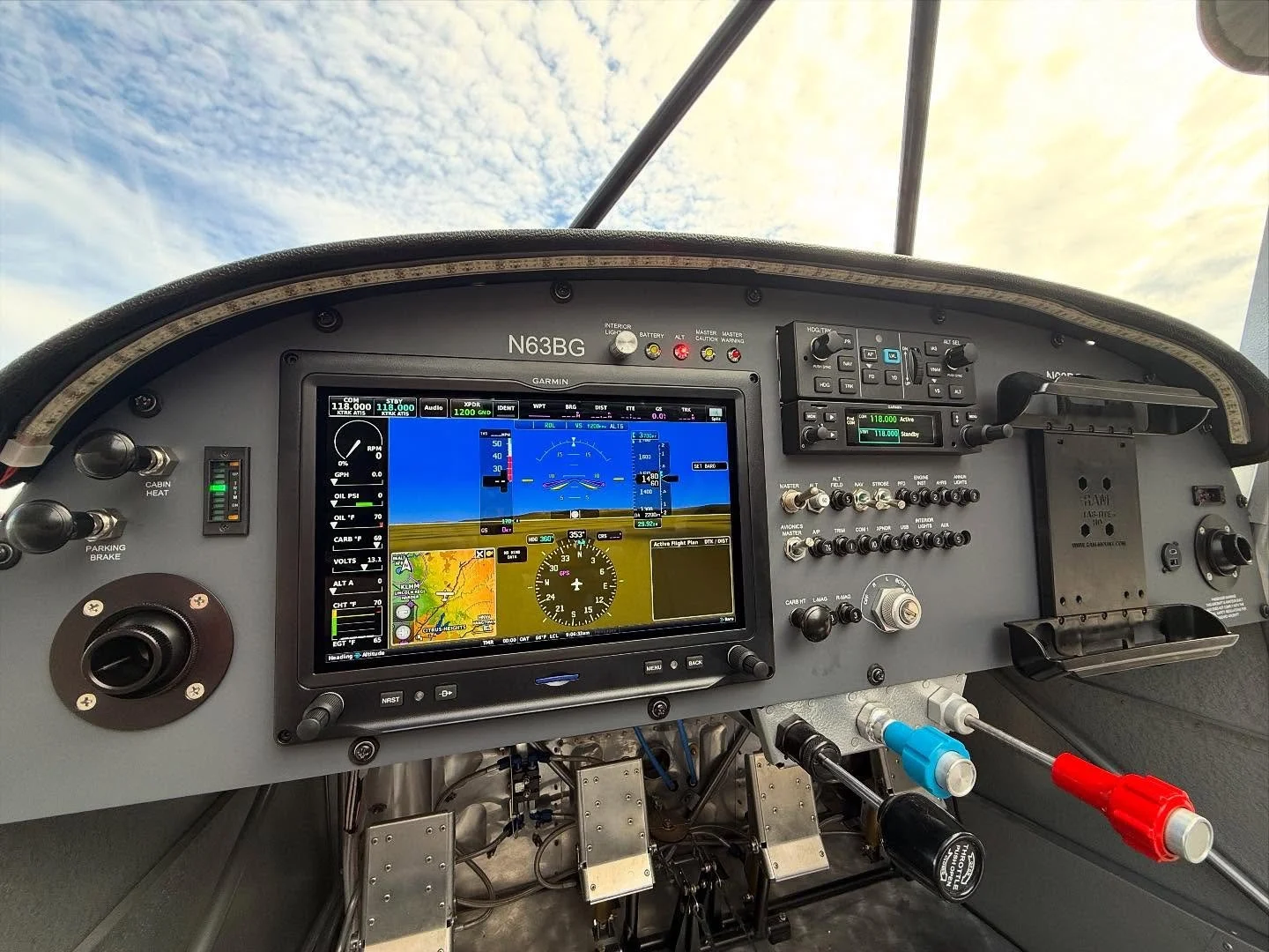Just finished this @garminaviation G3X glow-up on a 180hp @ransaircraft S-21, ft. a perfect @superior.atx panel. 

Great basic VFR setup with GTR 205X com, 2 axis GFC 500, GTX 45R for ADS-B In and Out, and a complete EIS system