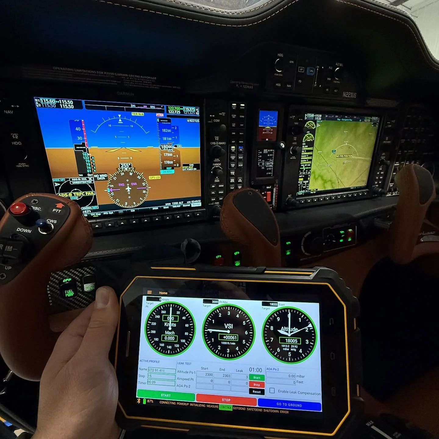 Putting our new, fully automated pitot/static test set through its paces - AirrEngineering makes a great product. Book your next biannual IFR cert with us at KAUN 😎 

#aircraft #avionics #ifr