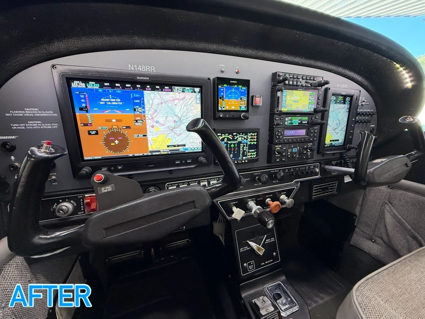 How&rsquo;s this for a glow up on this Grumman Tiger? Full Garmin suite: G3X PFD/MFD, G5 Standby, GMA 345 Audio Panel, GTN 650Xi GPS/NAV/COM, GNC 215 NAV/COM, GTX 345 Transponder, and a GFC 500 autopilot 😎 Panel courtesy of @superior.atx 

#avionics