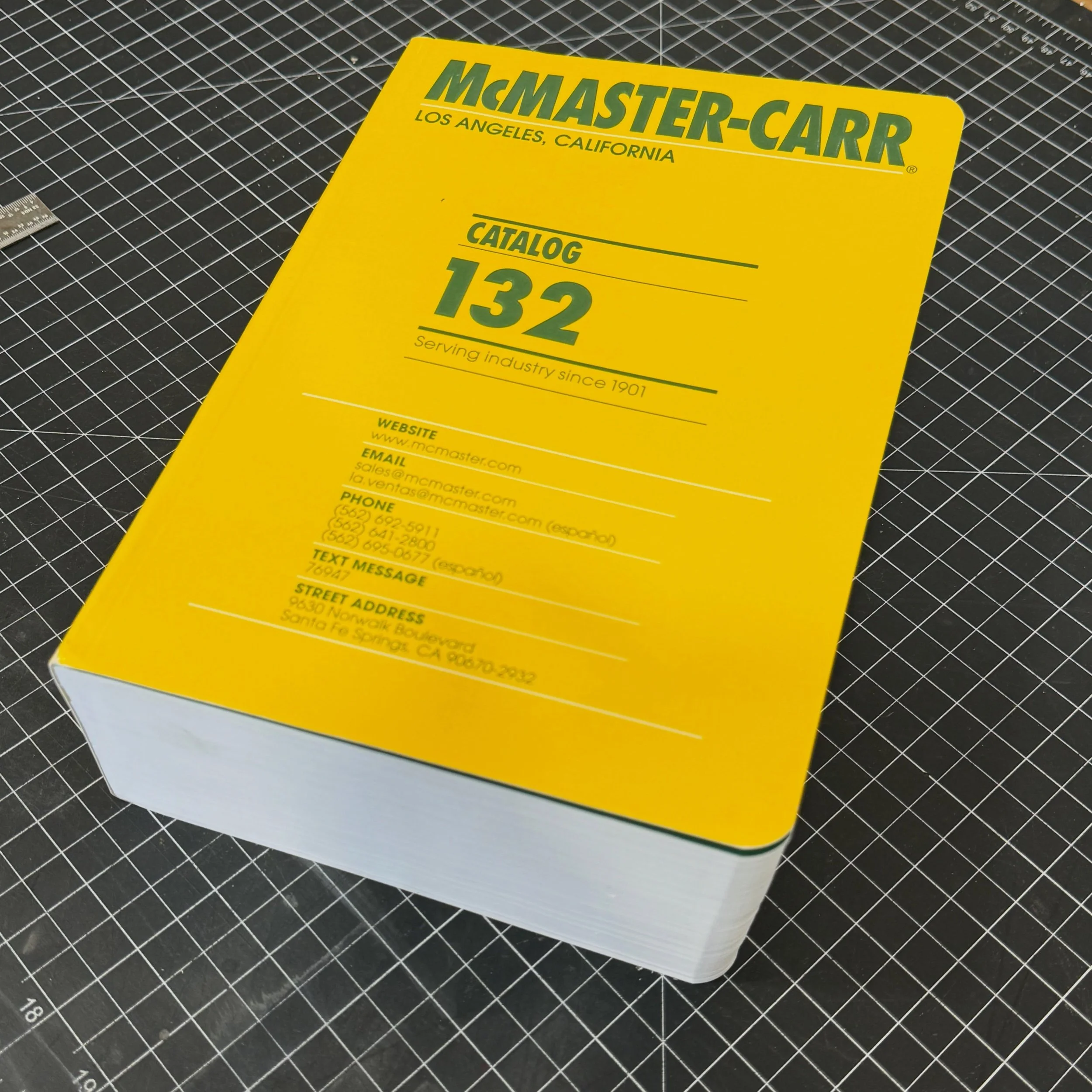 Well boys, AvE would say we&rsquo;ve officially made it - our first official @mcmastercarr printed catalog surprised us in the mail today and it is GIRTHY. 

#mcmastercarr #machinist #mechanic #aviation #machining