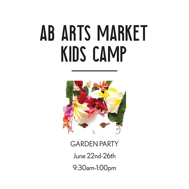 🌿GARDEN PARTY🌿 We still have space available for this June camp @atlanticbeachartsmarket Register today! Link in bio.