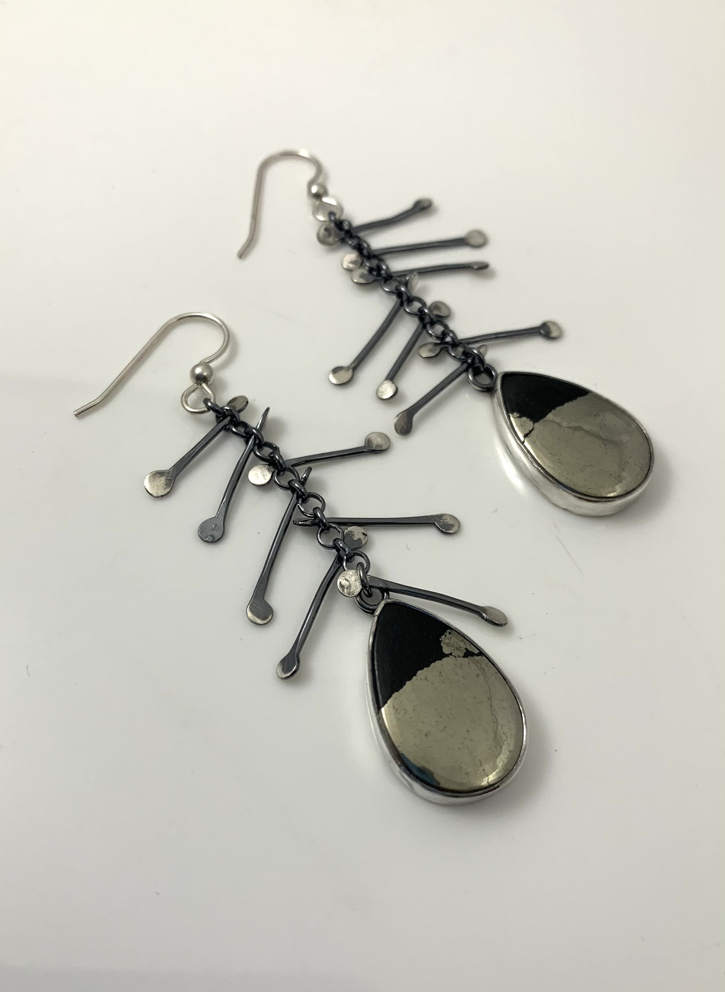 apache gold pyrite earring