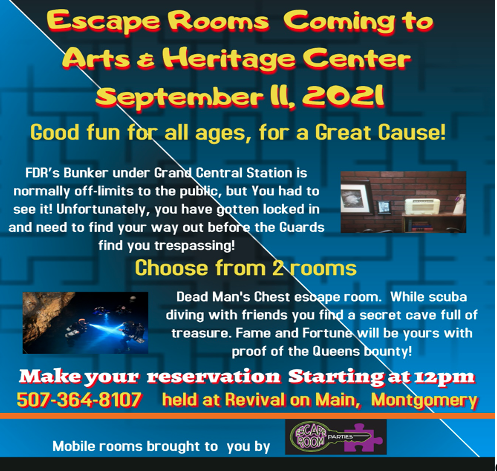 Arts and Heritage Fundraiser - Escape Room
