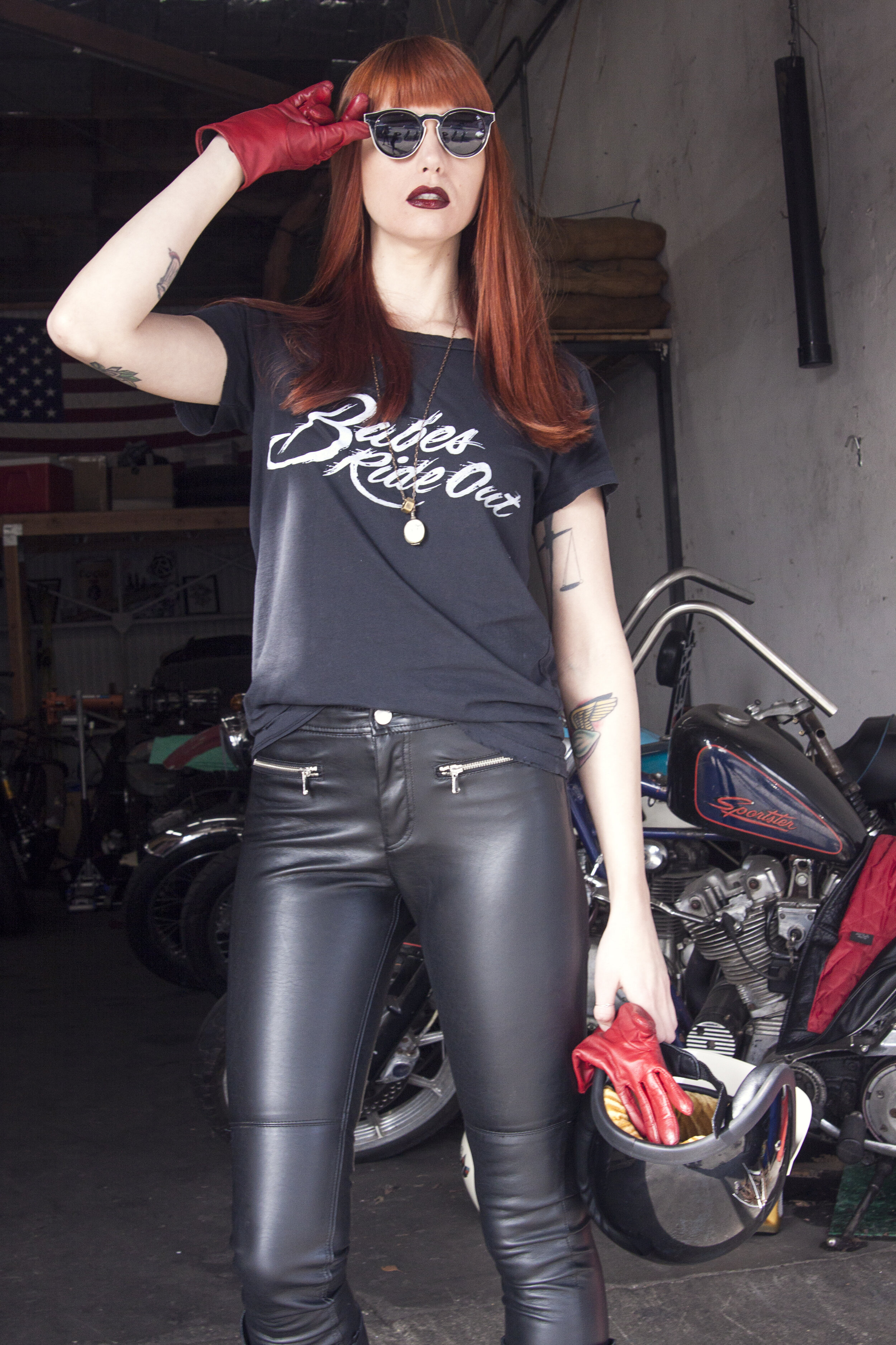 Female Motorcyclist 