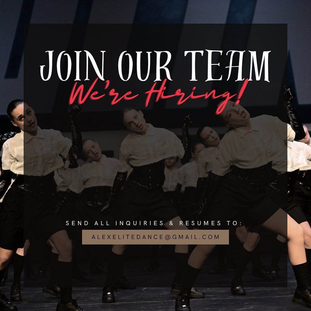 WE&rsquo;RE HIRING! Looking for qualified, passionate, and responsible educators to become a part of our team! We are hiring for our company, dance team, and recreational programs located in Brunswick Ohio. 

Please email with your genres of expertis