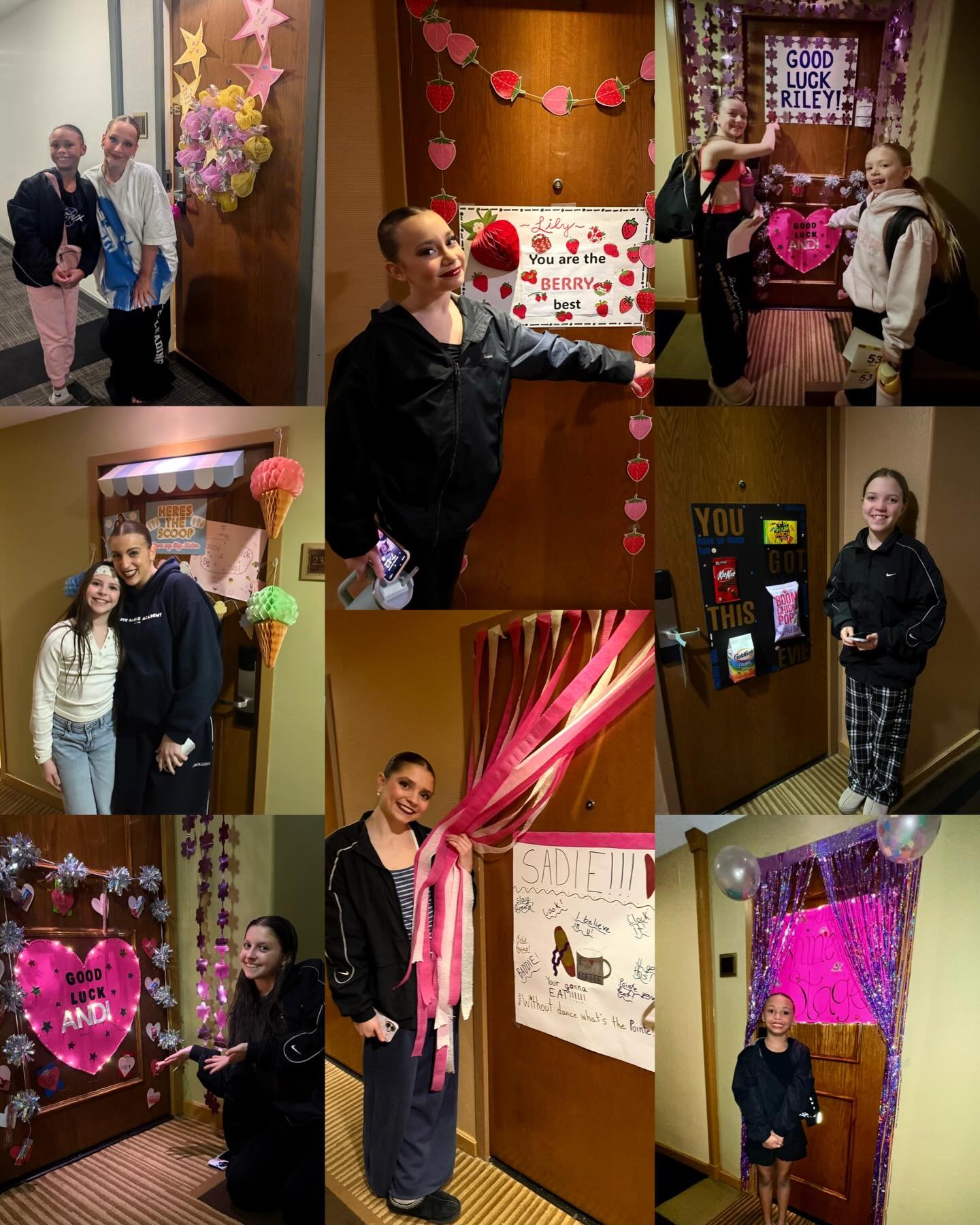In true Elite fashion, when asked to decorate their big/littles door, they COMMIT. We loved walking down the halls seeing so much creativity and personalization. There are so many little parts of our competition weekends that make them so special💖