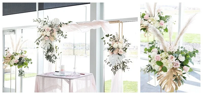 Ceremony Venue: The Bend XPO    |    Florals: Hignight’s Florist    |    Photos: QC Wed Me