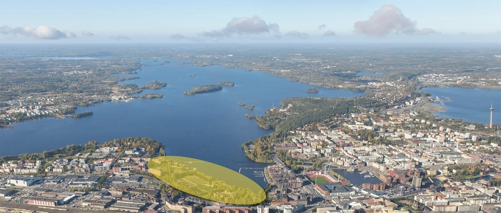 Six competition entries to continue in the Viinikanlahti International urban ideas competition in Tampere