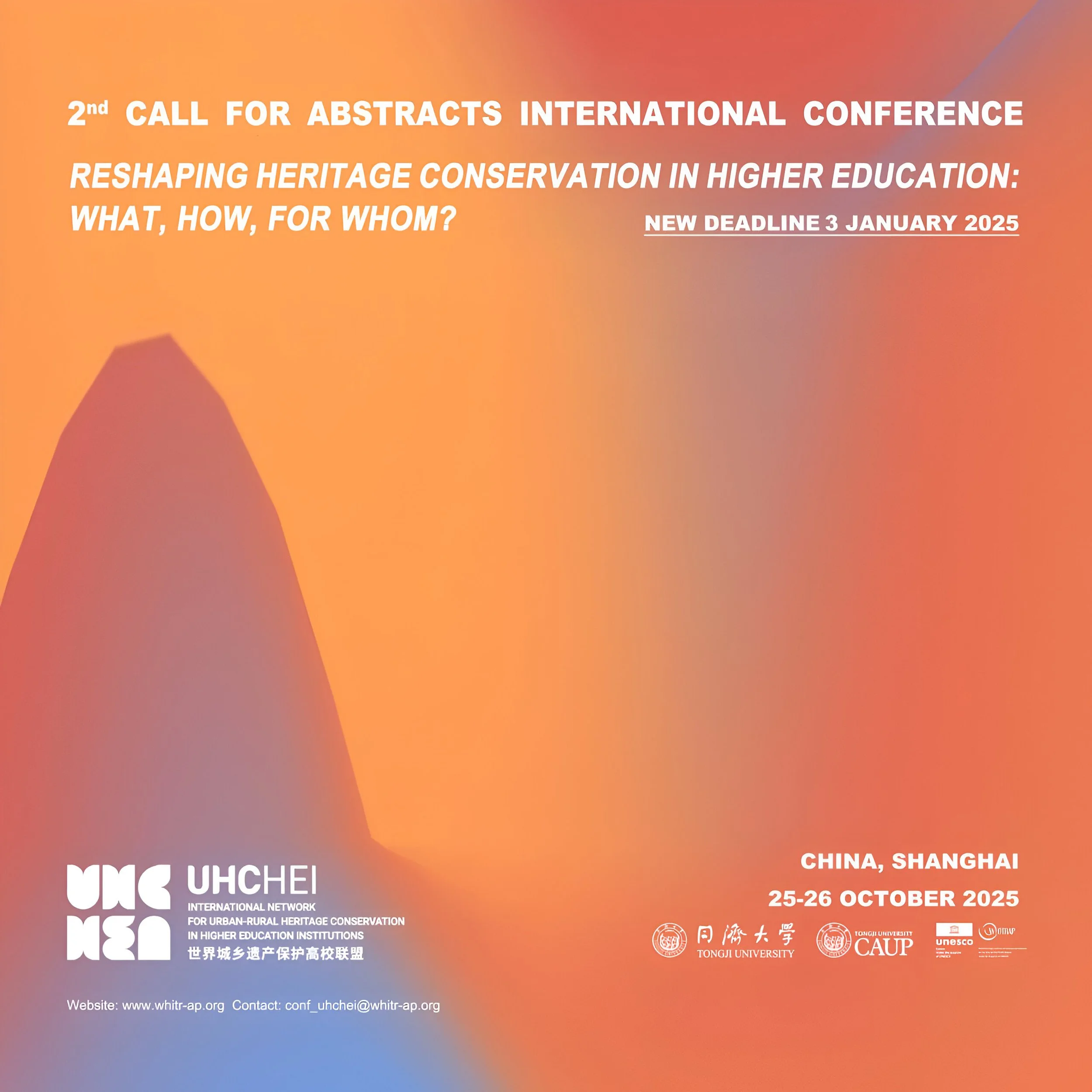 The International Network for Urban-rural Heritage Conservation in Higher Education Institutions (UHC-HEI) 1st International Conference 