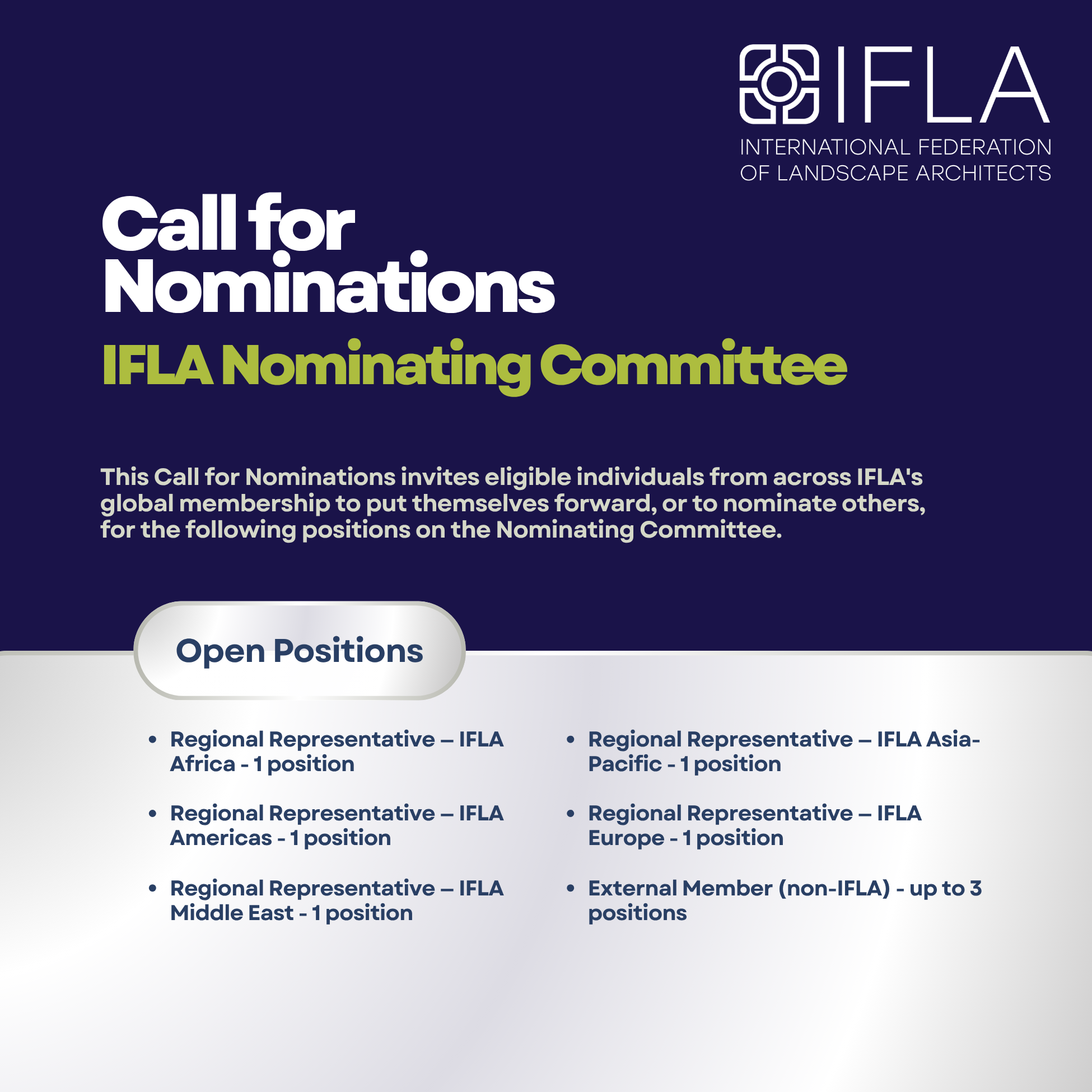Call for Nominations for the IFLA Nominations Committee now open