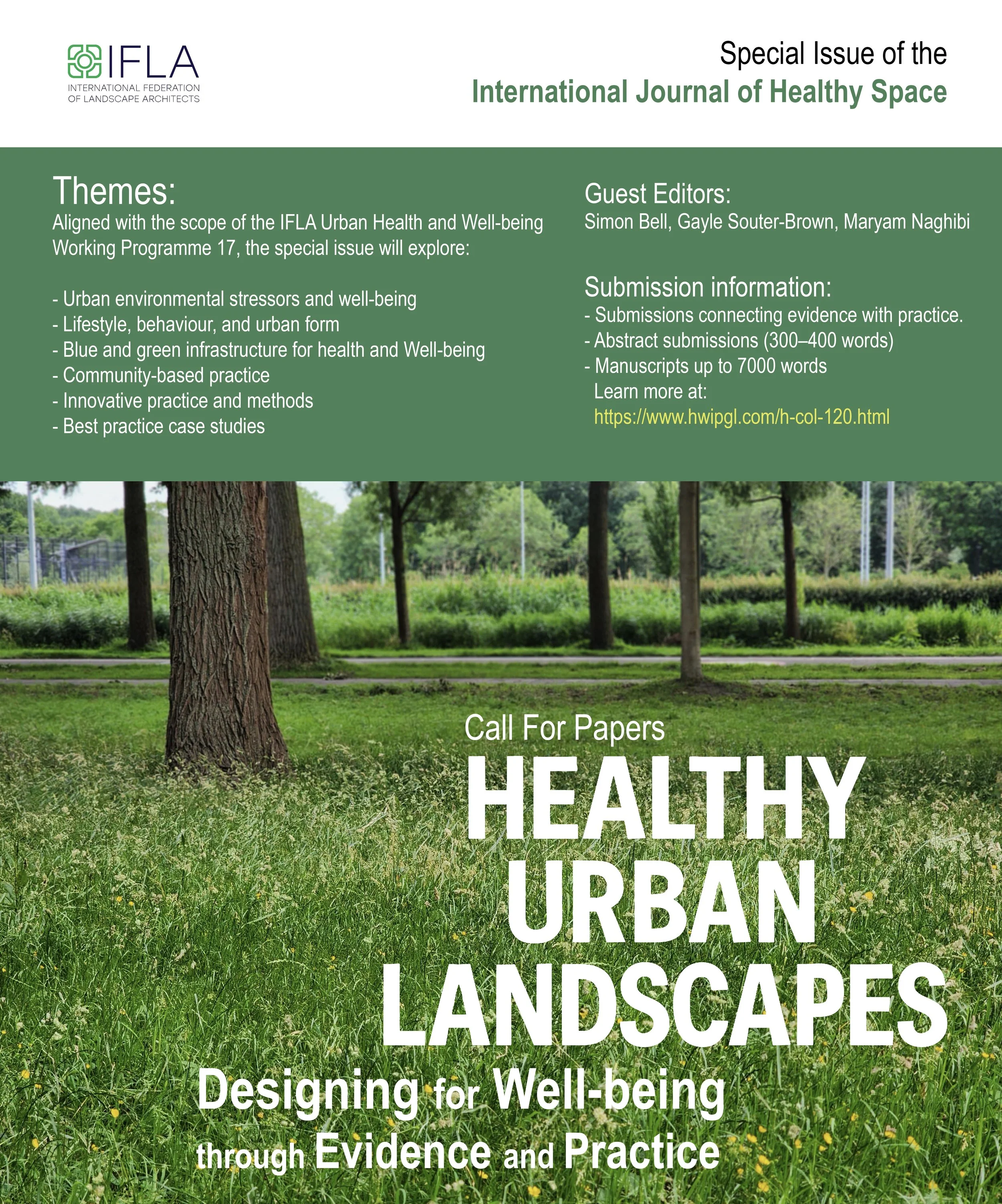 Call for Contributions - Special Issue of the&nbsp; International Journal of Healthy Space