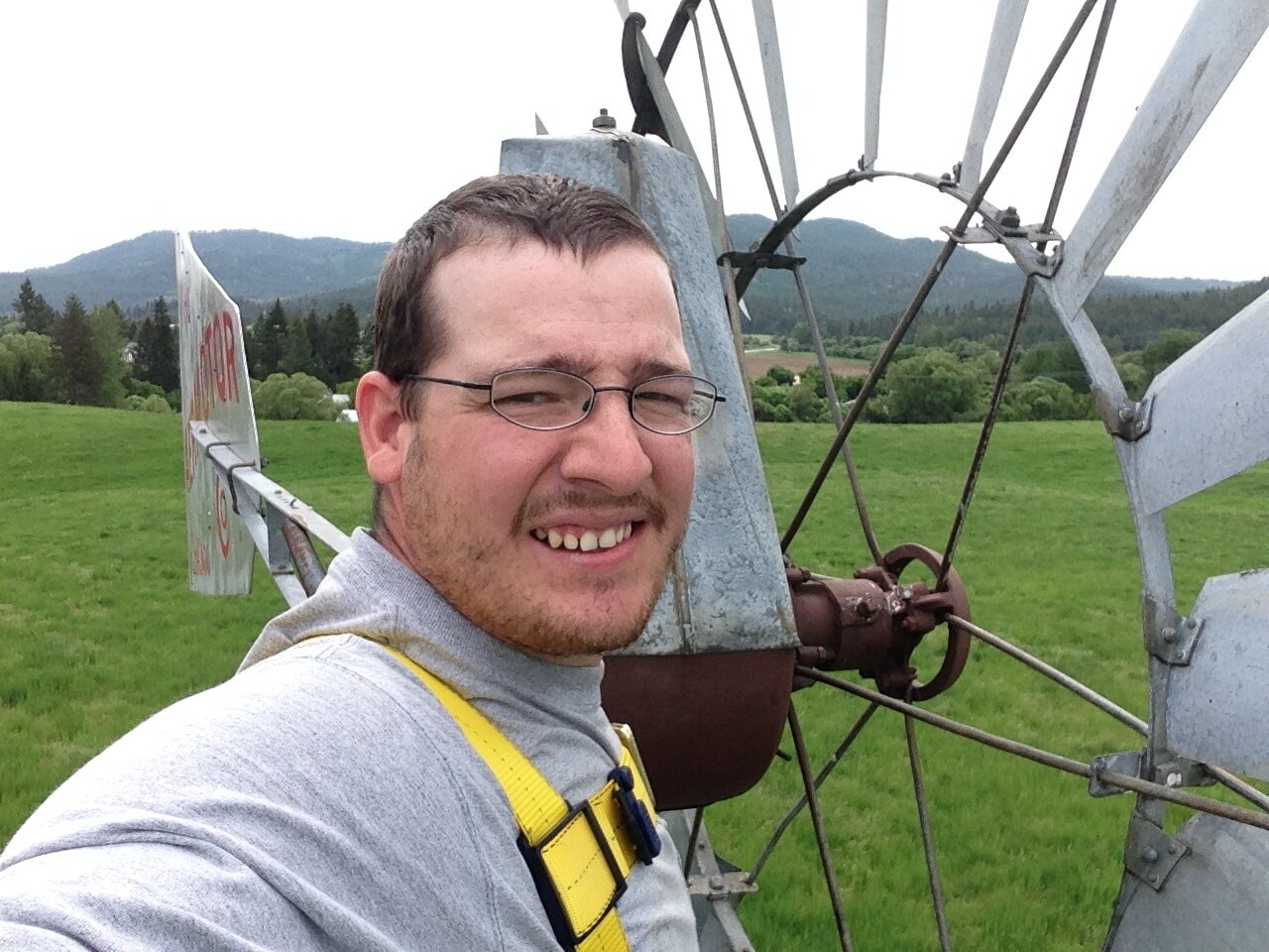 Windmill maintenance selfie