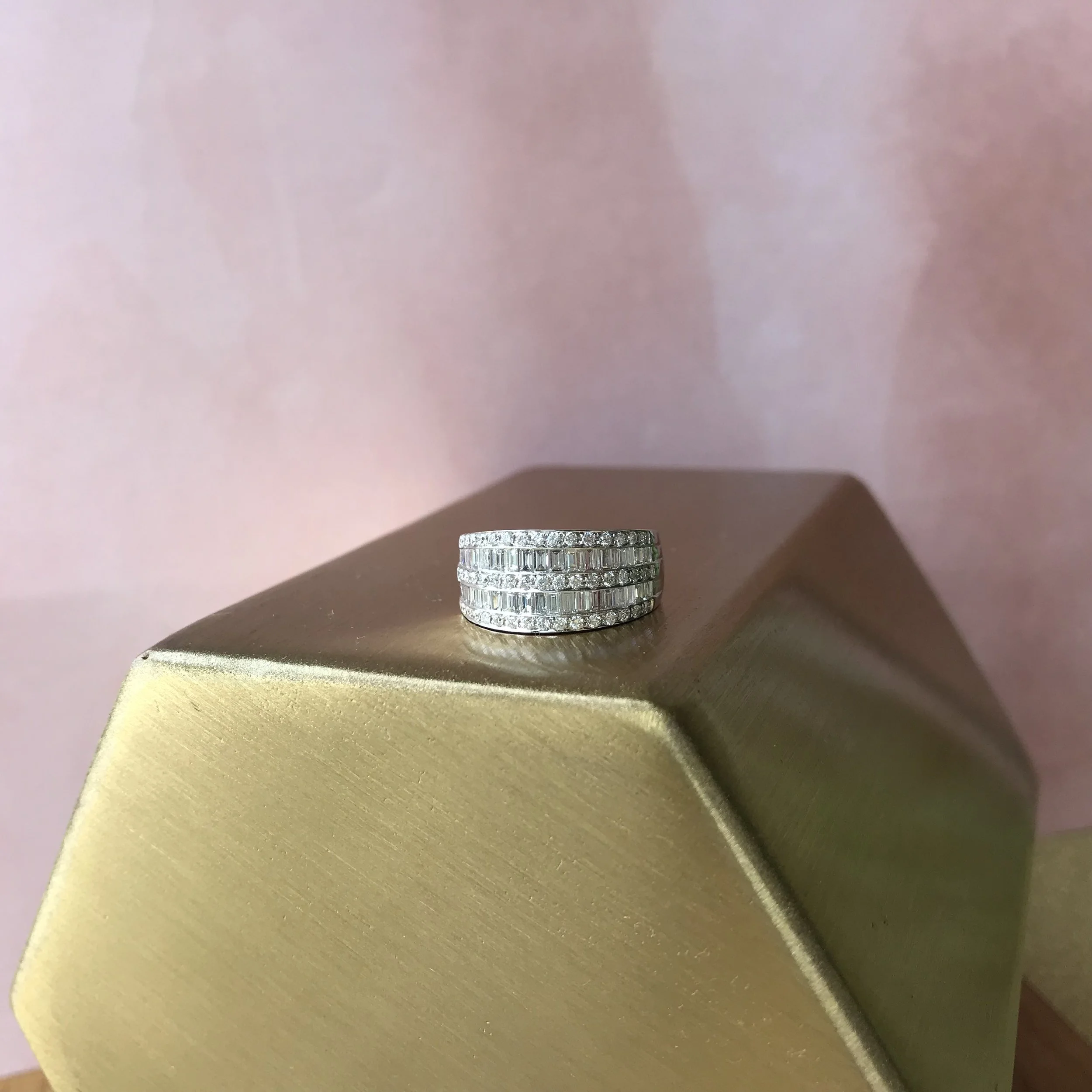 White gold diamond ring